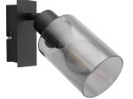 Kryptinis šviestuvas GLOBO Hadera, E27, 1 x 40W, 230V, dūmų sp. stiklas, 90x200x180 mm