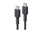 Įkrovimo laidas AUKEY, USB-C į USB-C, pintas kabelis, ilgis 1.2m, 60W, juodos sp., EU001-LLTSN1030407B