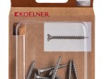 Medsraigčiai KOELNER, 4 x 30 mm, įleidžiama galva, nerūd. plieno A2, 12 vnt., PZ