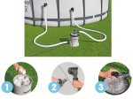 Baseino filtro pompa BESTWAY, naudojimui su polisferiniais rutuliais, 220-240V, 86W, 5678 l/val., 58870