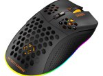 Belaidė žaidimų pelė DELTACO GAMING DM220, 70g svorio, RGB, SPCP6651, 400-6400 DPI, 1000 Hz, juodos sp., GAM-120