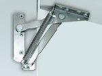 Atlenkiamasis atraminis pakėlėjas HETTICH, pak. 2 vnt. kairinis ir.dešininis, dengtas nikeliu, 89242
