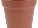 Plastikinis kambarinis vazonas, terakotos sp., 13 x 13 x 12 cm., rinkinys (3 vnt.)