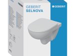 Klozetas GEBERIT Selnova, pakabinamas, su dangčiu, 501.752.00.1