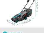 Akumuliatorinė vejapjovė GARDENA Accu Powermax Li-40/32, 40V/ 2.6Ah, pjovimo plotis 32 cm, rinktuvo talpa 30 l, 8.9kg