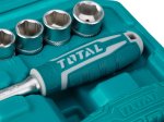 Galvučių rinkinys TOTAL, Cr-V, 1/4", 20 vnt, THT141201