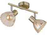 Kryptinis šviestuvas GLOBO Zachery, E14, 2 x 40W, 230V, geltonos sp., 250x130x190 mm
