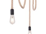Pakabinamas šviestuvas GLOBO Ulleu, E27, 3 x 60W, 230V, metalas juodos sp., ruda kanapių virvė, 1600 x 300 mm, 69029-3H1