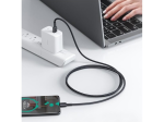 Įkrovimo laidas AUKEY, USB-C į USB-C, pintas kabelis, ilgis 1.2m, 60W, juodos sp., EU001-LLTSN1030407B