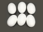 Polistirolo kiaušiniai dekupažui, 6 vnt., 8,5x5,5 cm