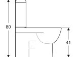 Klozetas KOLO Style, pastatomas, be nuplovimo lanko, be dangčio, L29020000