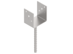 Kolonų atrama XIDO, U-tipo, matmenys 120x90x125mm, betonuojama