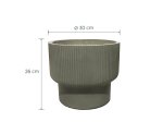 Keraminis lauko vazonas Oliva I, žalios sp., 30 x 30 x 26 cm.