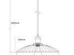 Pakabinamas šviestuvas G.LUX Gt-350-D35-1S-Bl Loft-1, 1 x E27, 350 mm skersmens gaubtas, juodos/žalvario sp.