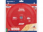 Medienos pjovimo diskas skersinio pjovimo staklėms SPECIALIST+ Wood Premium, 255x30 mm, 48 dantys