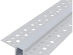 Profilis LED juostoms AVIDE AT-5049, įleidžiamas, glaistomas, dangtelis 12 mm, 52,5 x 13,3 mm, ilgis 1 m