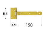 Lankstas DOMAX, ZBL 150 150x32x1,5 mm, 8131