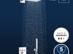 Potinkinė dušo sistema GROHE PRECISION SMARTCONTROL, su termostatu, Vitalio SmartActive Cube 310mm lietaus galva ir Vitalio Joy Cube dušeliu, chromo spalva, 34875000
