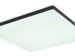 Išmanusis lubinis LED šviestuvas GLOBO Ully Smart Light, 24W, 230V, 2400 lm, 2700-6000K, su 2xAA el., pultu, vald. per progr., dimer., matinis juodas, 485x485x60 mm, 48025BSH