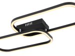 Pakabinamas LED šviestuvas GLOBO Silla, 24W, 230V, 3000K, 2600 lm, metalas, plastikas, matinės juodos sp., 306 x 60 x 626 mm, 67262DB