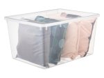 Daiktadėžė PLAST TEAM Basic Box, su dangčiu, skaidri, 78 x 40 x 57 cm, 134 l