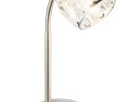 Stalinis nakties šviestuvas GLOBO Kris, E14, 1 x 40W, 230V, su jungikliu, chromas, skaidraus stiklo kristalas, 217 x 120 x 280 mm, 54356-1T
