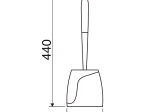 Tualeto šepetys DUSCHY SILICONE, pilkas, 596-25