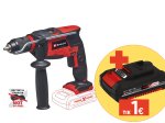 Akumuliatorinis smūginis gręžtuvas EINHELL TC-ID 18 Li Solo, smūgio greitis 41600 min-1, griebtuvas 1,5-13 mm