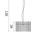 Pakabinamas šviestuvas SEARCHLIGHT Swizzle, E27, 1 x 60W, 230V, 400 x 400 x 260 mm, maksimalus aukštis 1200 mm, 55621SM