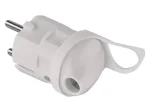 Kištukas EMOS P0039, su įž., kampinis, su kilpa, 3680 W, 250 V~/16 A maks., baltos sp.