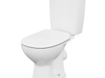 Klozetas CERSANIT Compact 658 Arteco Clean On 011, pastat., 3/5 L, horizontalus nubėgimas, įvadas iš apačios, su polypropileniniu lėtai idarančiu dangčiu, Lenkija
