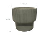 Keraminis lauko vazonas Oliva III, žalios sp., 42 x 42 x 38 cm.