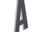 Namo raidė A, 120 mm, antracito sp, nerūdijantis plienas