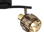 Kryptinis šviestuvas GLOBO Iniana, E14, 2 x 40W, 230V, aukso sp., 280x220x180 mm