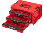 Įrankių dėžė su 3 stalčiais QBRICK Pro 2.0 Expert Red, 45 x 31 x 24 cm