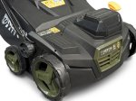 Akumuliatorinis skarifikatorius HERVIN BATTERY PLYL-151, 40 V, 2x20 V, darbinis plotis 380 mm, bešepetėlis variklis, su skarifikavimo ir grėbimo volais, be akumuliatorių ir pakrovėjo.