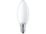 LED lempa PHILIPS, 6,5W (=60W), E14 B35 žvakė, 220-240V, 2700K, 806 lm, filamentinė, matinė