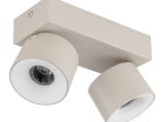 Kryptinis šviestuvas GLOBO Rae, LED, 2 x 6W, 480lm, 3000K, pilkos sp., 205x72x120 mm