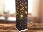 Stalinis nakties šviestuvas GLOBO Clarke, E27, 1 x 40W, 230V, matinio nikelio sp., aksomas juodos/auksinės sp., su jungikliu, 150 x 150 x 570 mm, 15229T2