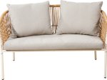 Lauko baldų komplektas, komplektą sudaro: dvivietė sofa, 2 vienviečiai krėslai ir staliukas