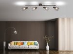 Kryptinis šviestuvas GLOBO Akin, E14, 4 x 40W, 230V, metalo bronza, chromas, 840 x 150 mm, 54801-4