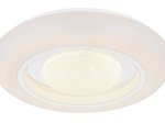 Lubinis LED šviestuvas GLOBO Burro, 18W, RGB 3W, 230V, 1890lm, 2700-6500K, (kompl. 2xAAA, pultas), dimer., atmintis, vaivorykšt., baltas, 390x80mm, 41369-18