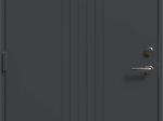 Lauko durys su medine stakta VALGE Iris, kairinės, spalva tamsiai pilka, matmenys 2080 x 980 x 92 mm, A140270088