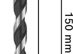 Universalus grąžtas BOSCH PRO, šešiakampiu kotu, 5 x 100 x 150 mm
