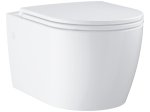 Klozetas GROHE START ROUND CERAMIC, pakabinamas, berėmis, lėtai nusileidžiantis dangtis, greito nuėmimo f-ja, baltas, 103848SH00