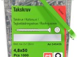 Stogo sraigtai ESSVE, 4,8 x 50 mm, sidabro ruspertas, 1000 vnt.