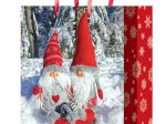 Didelis kalėdinis dovanų maišelis, 26x32x10cm, įvairių dizainų