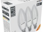 LED lempa AVIDE 5W (=43W), E14 žvakė, NW, 4000K, 220-240V, 445 lm, 15.000 val., 3 vnt.