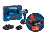 Akumuliatorinis veržliasukis BOSCH Professional GDS 18V-450 HC, 18 V, komplekte 2 x 5,0 Ah akumuliatoriai ir kroviklis, lagaminas, 06019K4003