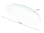 Lubinis LED šviestuvas TOPE Sopot, 2x48 W, 3000-6500K, 220-240V, 3816-9027 lm, 590 x 75 mm, IP20, dimeriuojamas, su pultu